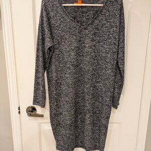 Robe style tricot marine et gris